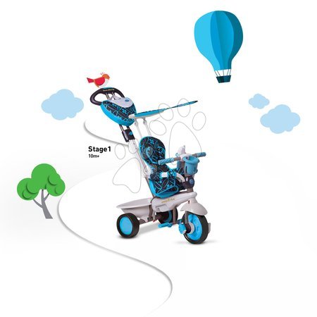 Tříkolky od 10 měsíců - Tříkolka Dream Team Blue Touch Steering 4v1 smarTrike - 7