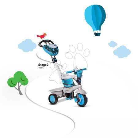 Tříkolky od 10 měsíců - Tříkolka Dream Team Blue Touch Steering 4v1 smarTrike - 8