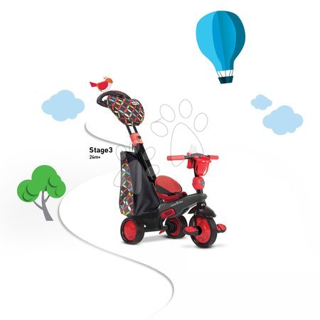 Triciclete de la 10 luni - Tricicletă Boutique Red Touch Steering 4in1 smarTrike - 9