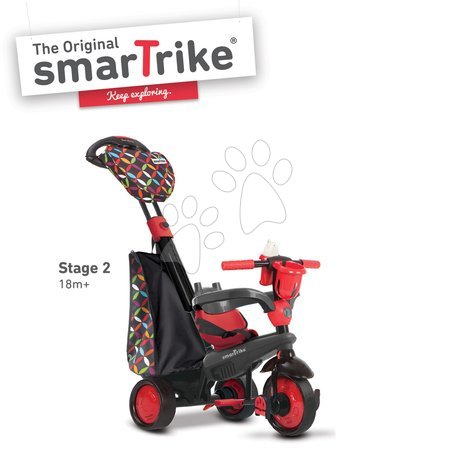 Triciclete de la 10 luni - Tricicletă Boutique Red Touch Steering 4in1 smarTrike - 6