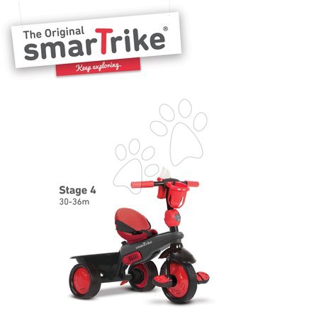 Triciclete de la 10 luni - Tricicletă Boutique Red Touch Steering 4in1 smarTrike - 7