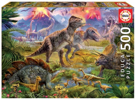 Dlhé zimné večery - Puzzle Genuine Dinosaur Gathering Educa