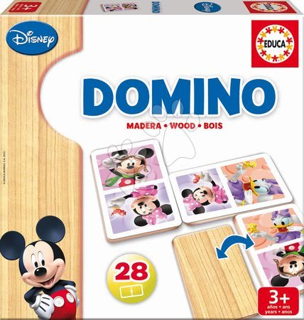 Domino a Lotto - Dřevěné domino Mickey Mouse a přátelé Educa - 2