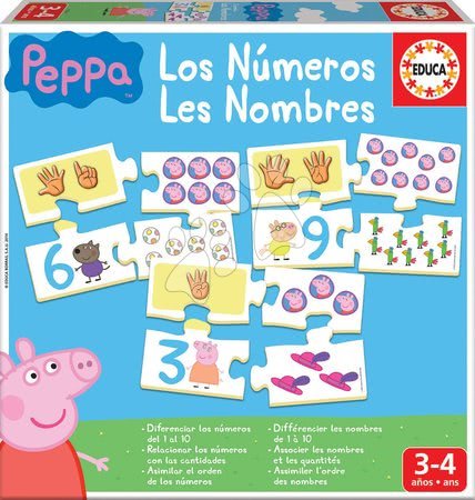 Společenské hry - Naučná hra Učíme se Čísla Peppa Pig Educa