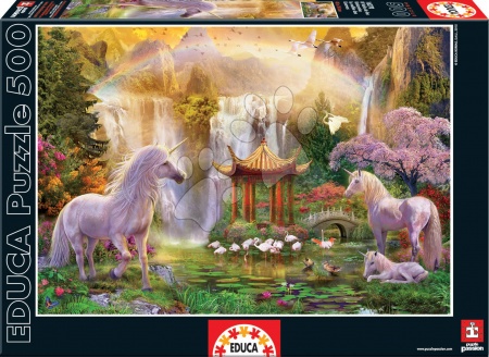 Puzzle 500 dílků - Puzzle Genuine Unicorn Valley of the Waterfalls Educa - 2