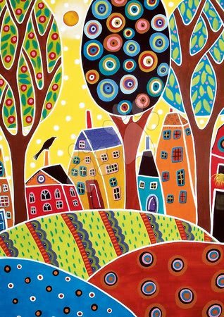 Puzzle 500 dílků - Puzzle Houses Barn Landscape, Karla Gerard Educa - 1