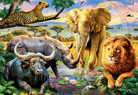 1000 darabos puzzle - Puzzle Genuine The big five Educa - 1