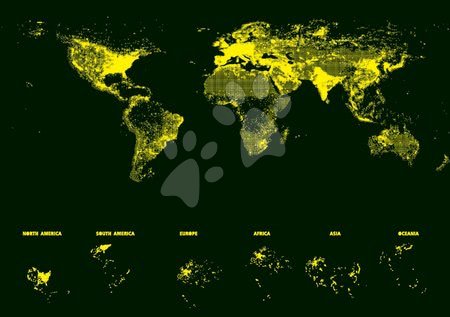 Leuchtende Puzzle  - Puzzle Neon Series, Neon World map Educa - 2