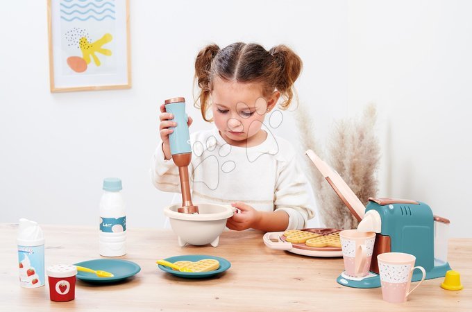 Ustensiles et accessoires de cuisine - Ensemble petit-déjeuner avec cafetière et gaufrier 3 en 1 Vert Azur Écoiffier - 7