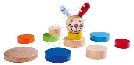 Wooden developmental toys - Wooden Stacking Tower Baby Stapel Tower Rabbit Eichhorn - 3