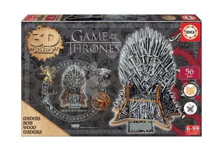 Puzzle 3D - Dřevěné 3D Monument puzzle Iron Throne Educa - 1