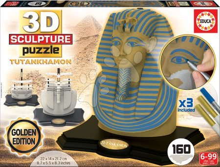 Puzzle 3D - Puzzle 3D Sculpture Tutankhamon Zlatá edice Educa - 1