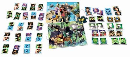 Progresivní dětské puzzle - Puzzle domino a pexeso Zak Storm Superpack 4v1 Educa - 1