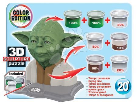 Puzzle 3D - 3D SCULPTURE sochárske puzzle - STAR WARS Yoda - 3