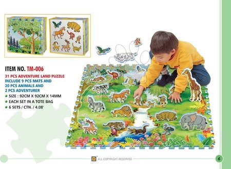 Puzzle din burete - Puzzle din burete Adventure Land Safari Lee Chyun - 1