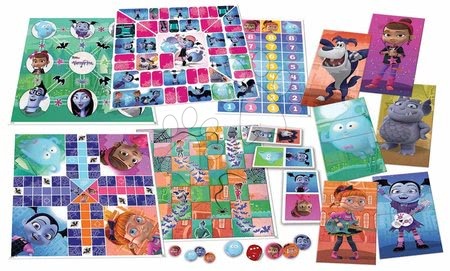 Cizojazyčné společenské hry - Detské spoločenské hry Vampirina 8v1 Special game set Educa - 1