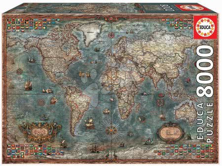 Dlhé zimné večery - Puzzle Historical World Map Educa