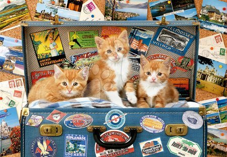 Puzzle pentru copii 100 - 300 de bucăți - Puzzle pentru copii Travelling kittens Educa - 1