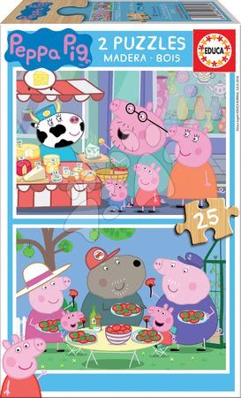 Drevené Disney puzzle - Drevené puzzle Peppa Pig Educa