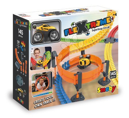 Race tracks - Flexible racetrack with a curve Flextreme Superloop Circuit Smoby - 11