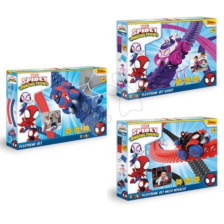 Race tracks - Flexibilná autodráha Spidey Marvel Flextreme Set Asst Smoby - 8