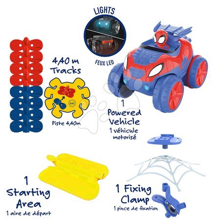 Race tracks - Flexibilná autodráha Spidey Marvel Flextreme Set Asst Smoby - 3