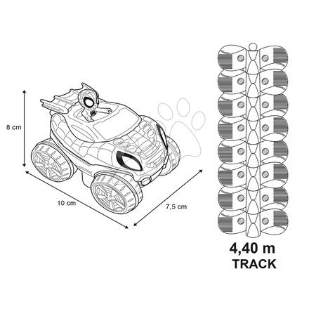 Circuits de voitures - Circuit de voiture flexible Spidey Marvel Flextreme Asst Smoby - 4
