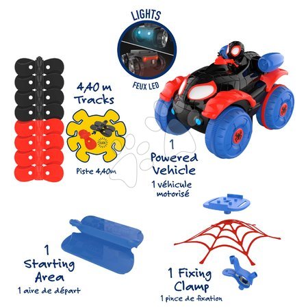 Circuits de voitures - Circuit de voiture flexible Spidey Marvel Flextreme Set Spin Morales Smoby - 2