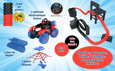 Circuits de voitures - Circuit de voiture flexible Spidey Marvel Flextreme Set Spin Morales Smoby - 16