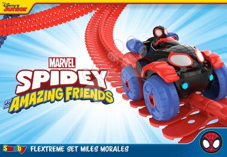 Race tracks - Flexibilná autodráha Spidey Marvel Flextreme Set Spin Morales Smoby - 16