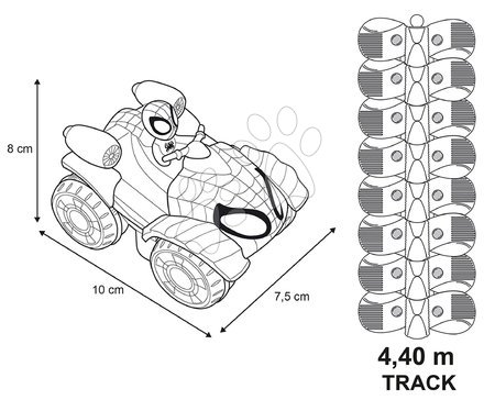 Circuits de voitures - Circuit de voiture flexible Spidey Marvel Flextreme Set Spin Morales Smoby - 18