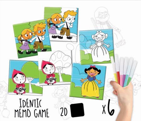 Memóriajátékok - Pexeso kifestők Mesék Colouring Activities Educa - 1