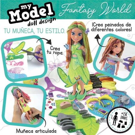 Ruční práce a tvoření - Kreativní tvoření My Model Doll Design Fantasy World Educa - 2