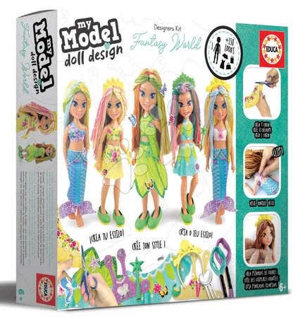 Ruční práce a tvoření - Kreativní tvoření My Model Doll Design Fantasy World Educa - 4