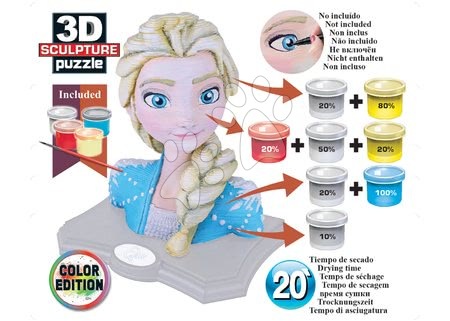 Puzzle 3D - Sochařské puzzle 3D Sculpture – Frozen 2 Disney Color edition - 3