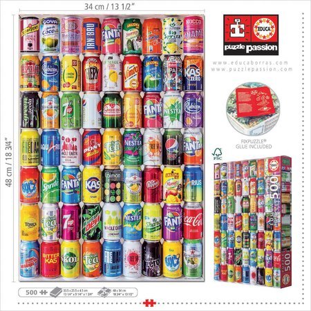 Puzzle 500 pezzi - Puzzle Soft Cans Educa - 2