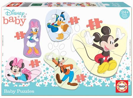 Hračky pre najmenších - Puzzle pre najmenších Baby 5 Disney Mickey a jeho priatelia Educa