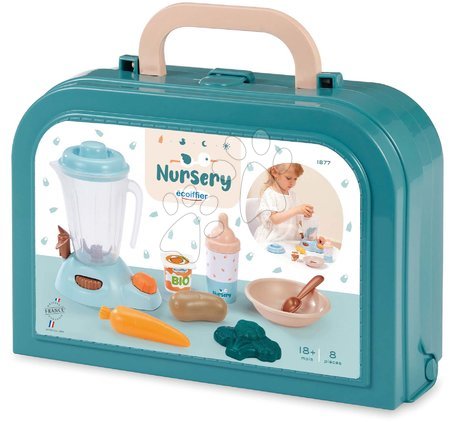 Játékkonyha kisgépek - Turmixgép élelmiszerekkel Baby's Meal Case Vert Azur Écoiffier - 4