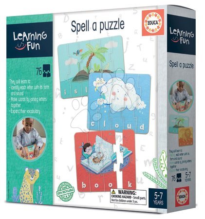 Cizojazyčné společenské hry - Naučná hra pro nejmenší Spell a Puzzle Educa - 3