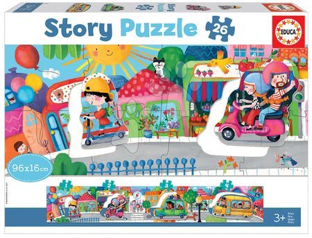 Hračky pre najmenších - Puzzle pre najmenších Story Vehicles in the City Educa
