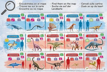 Kids' 100-300 piece puzzles - Puzzle world map Dinosaurs World Map Educa - 3