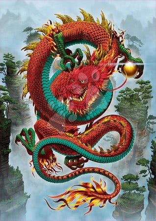 500 darabos puzzle - Puzzle Good Fortune Dragon Vincent Hie Educa - 1