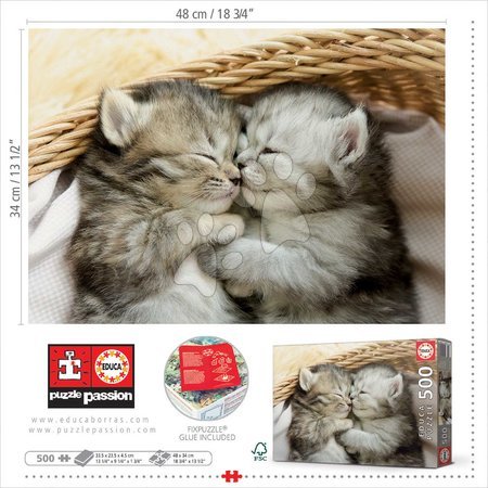 Puzzle 500 pezzi - Puzzle Sweet Kittens Educa - 2