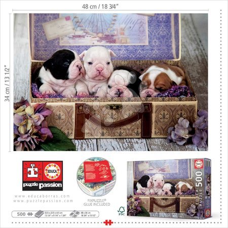 500 piece jigsaw puzzles - Puzzle Puppies Educa - 2