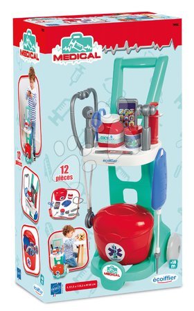 Medical carts for kids - Lekársky vozík s kufríkom Medical Trolley Écoiffier - 4