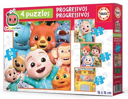 Progressive Kinderpuzzle - Puzzle Cocomelon Progressive 4v1 Educa  - 2