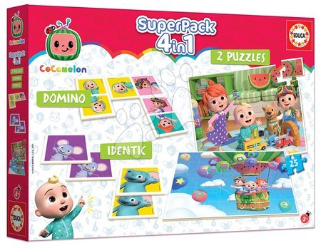 Puzzle infantiles progresivos - Superpack 4v1 Cocomelon Educa - 2