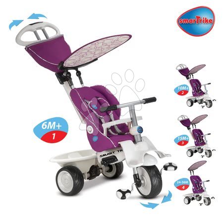 Tříkolky od 6 měsíců - Tříkolka Recliner Toybar 4v1 smarTrike - 3