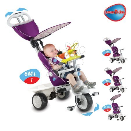 Tříkolky od 6 měsíců - Tříkolka Recliner Toybar 4v1 smarTrike - 1