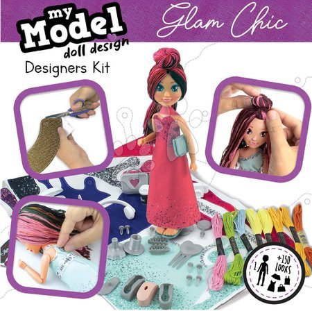 Kézimunka és alkotás - Kreatív alkotás Design Your Doll Glam Chic Educa - 2